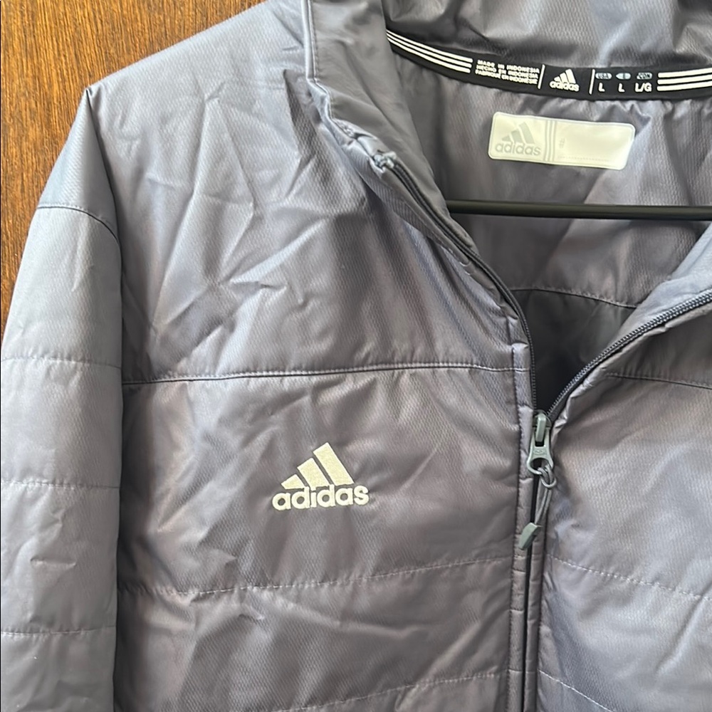 Adidas Gray Performance Quilted Winter Jacket - Picture 3 of 6